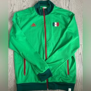 Adidas Jacket Mens Medium Full Zip Mexico Fifa World Cup Brasil